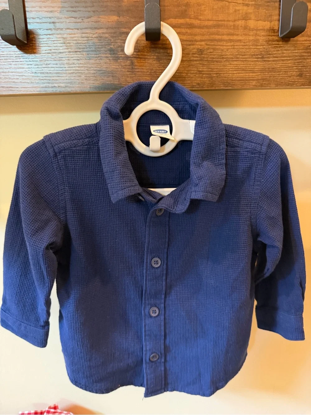 Carter's Old Navy Toddler Boys Waffle Shirt & Hoodie Set